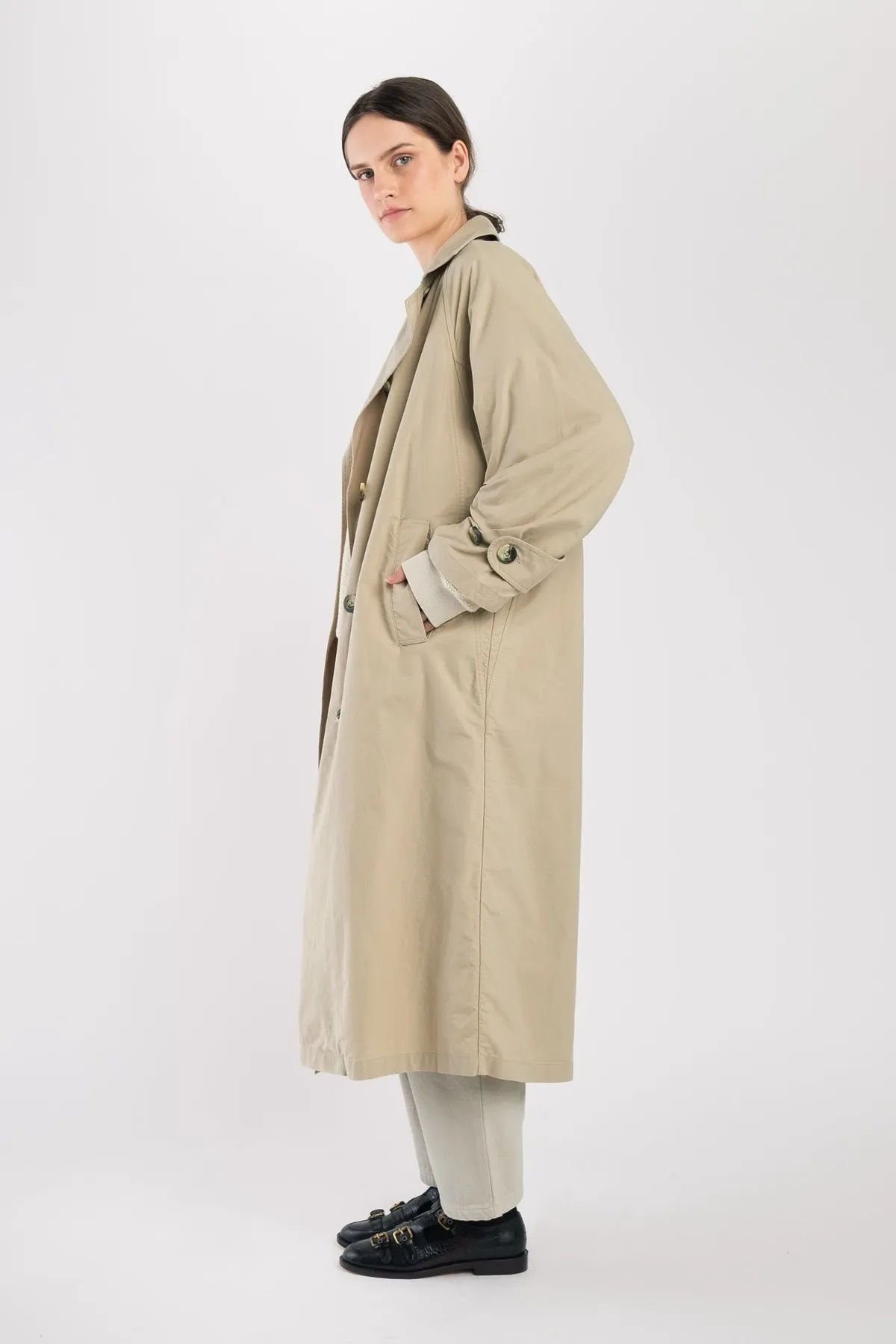 Seamed Trench - Taupe