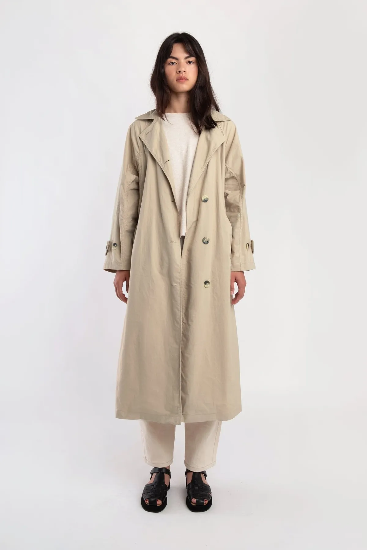 Seamed Trench - Taupe