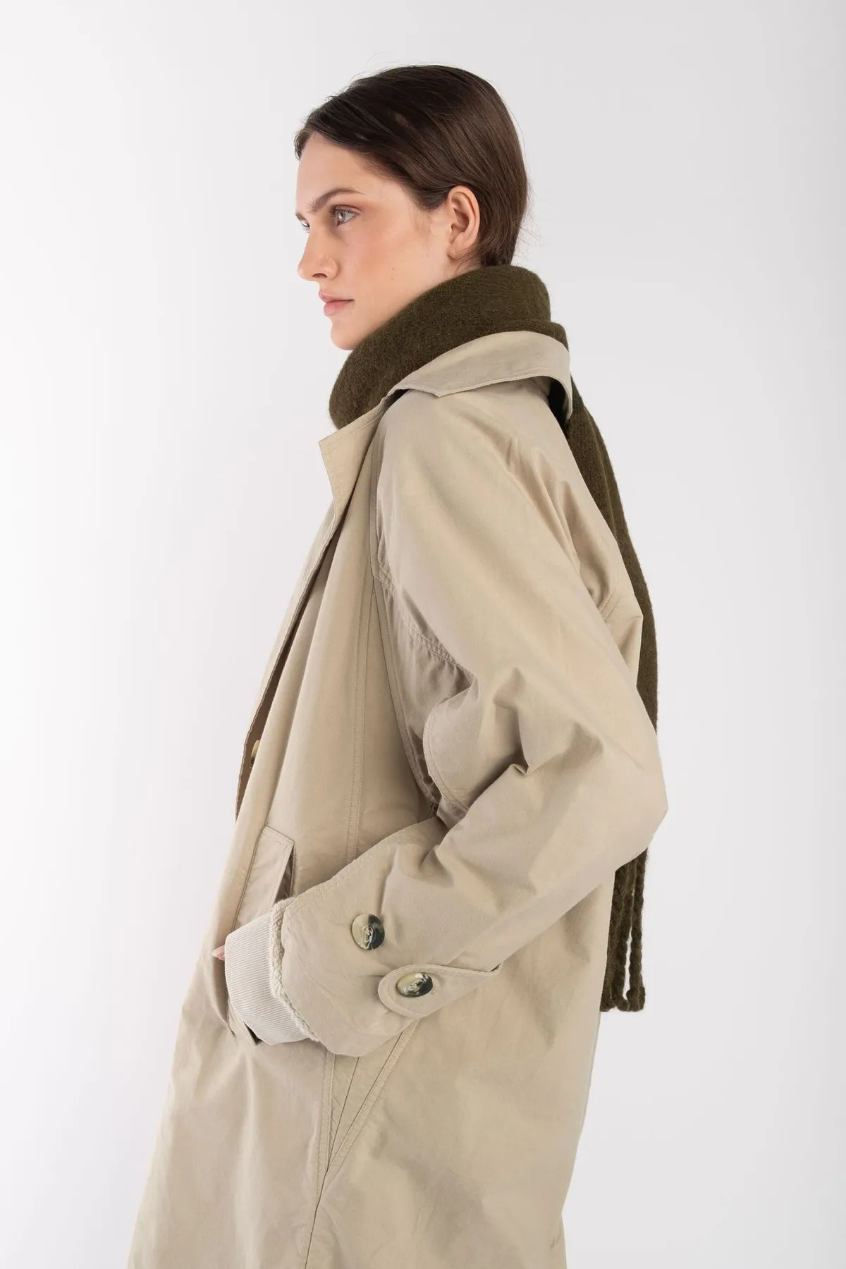 Seamed Trench - Taupe