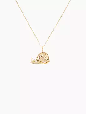 Small Gold Snail Pendant