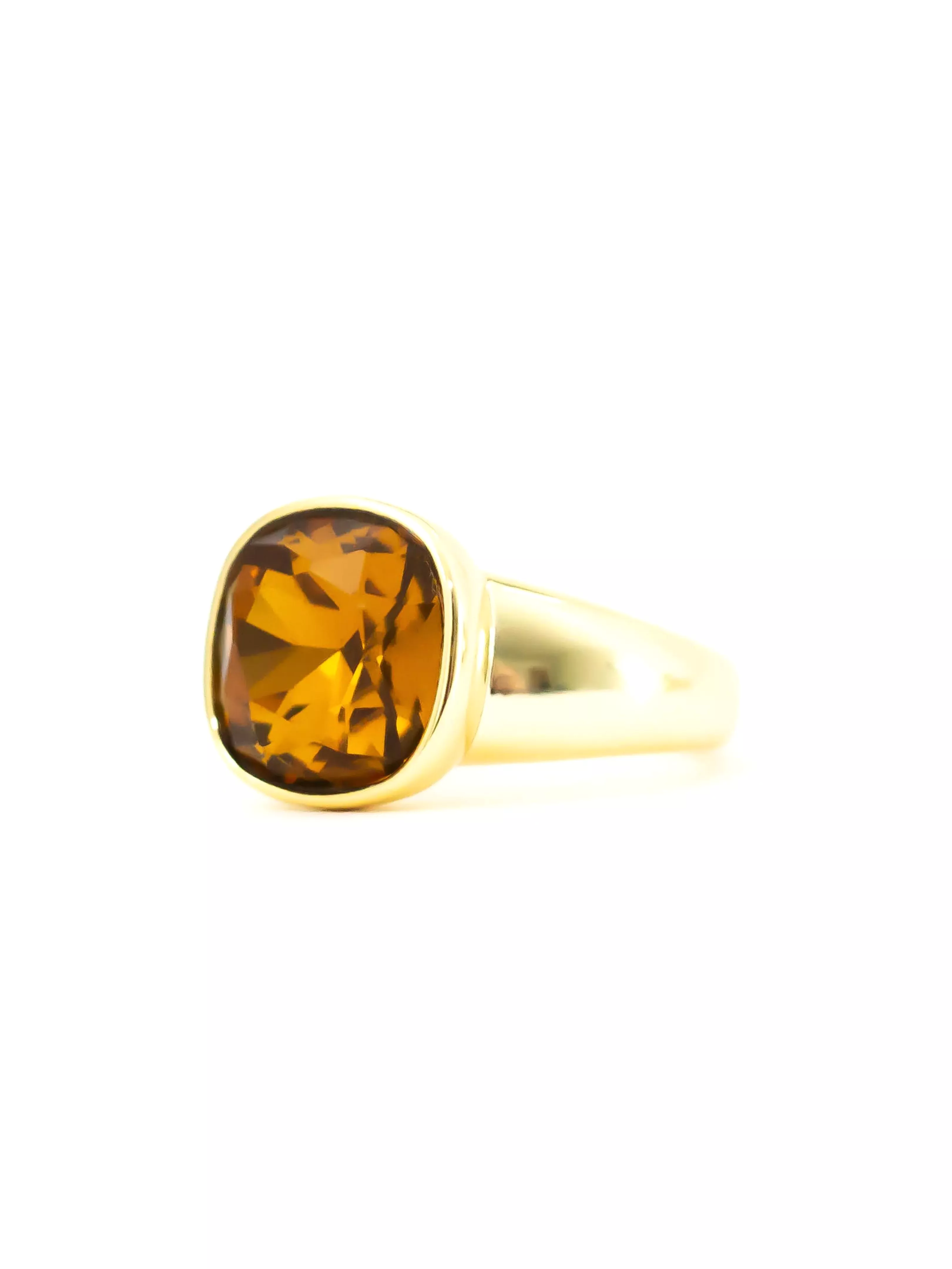 Square Ring Honey Bezel