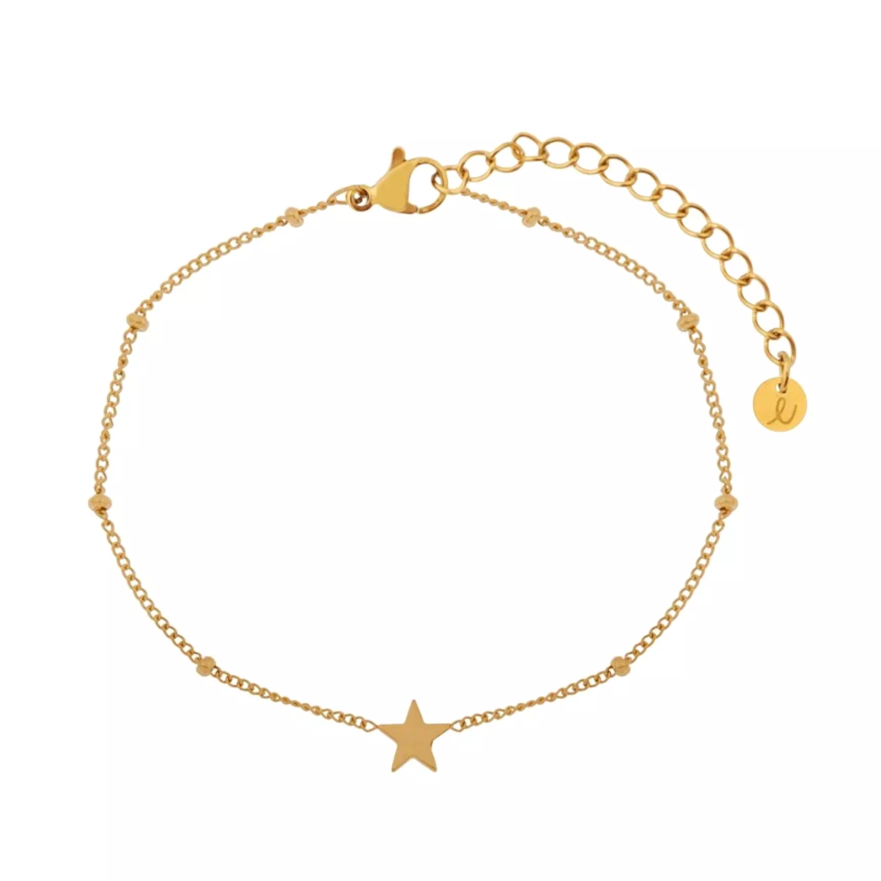 Stainless steel BRACELET SHARE CLOSED STAR-GOLD