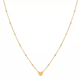 Stainless steel NECKLACE SHARE CLOSED HEART - CHILD - GOLD