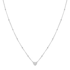 Stainless steel NECKLACE SHARE CLOSED HEART - CHILD - SILVER