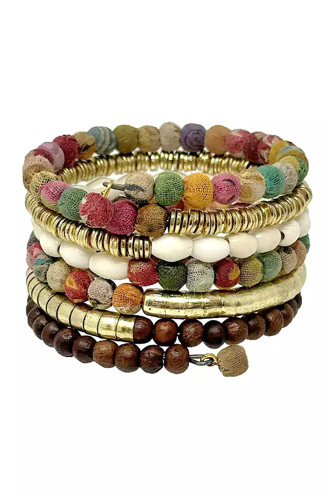 Stretch Multi Color Multi Strand Beaded Bracelet