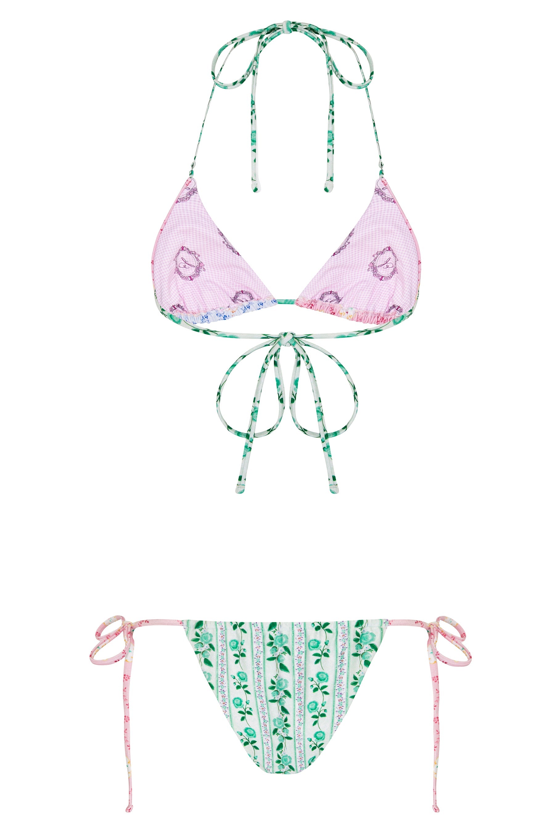 Tea Cup Triangle Bikini Top