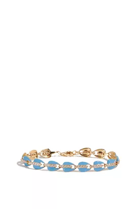 Tennis Bracelet in Turquoise Enamel