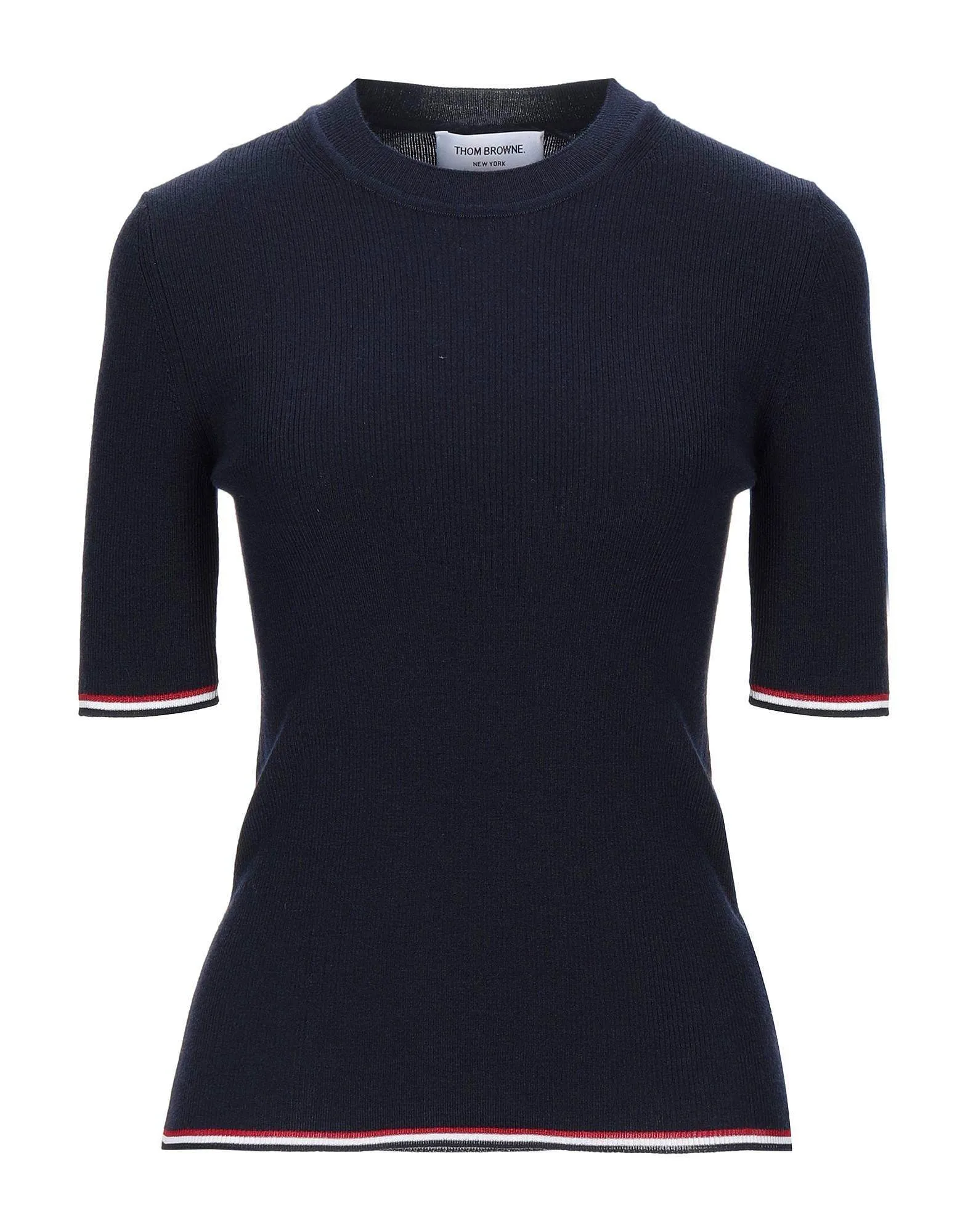 THOM BROWNE  |Casual Style Wool Plain Short Sleeves Elegant Style