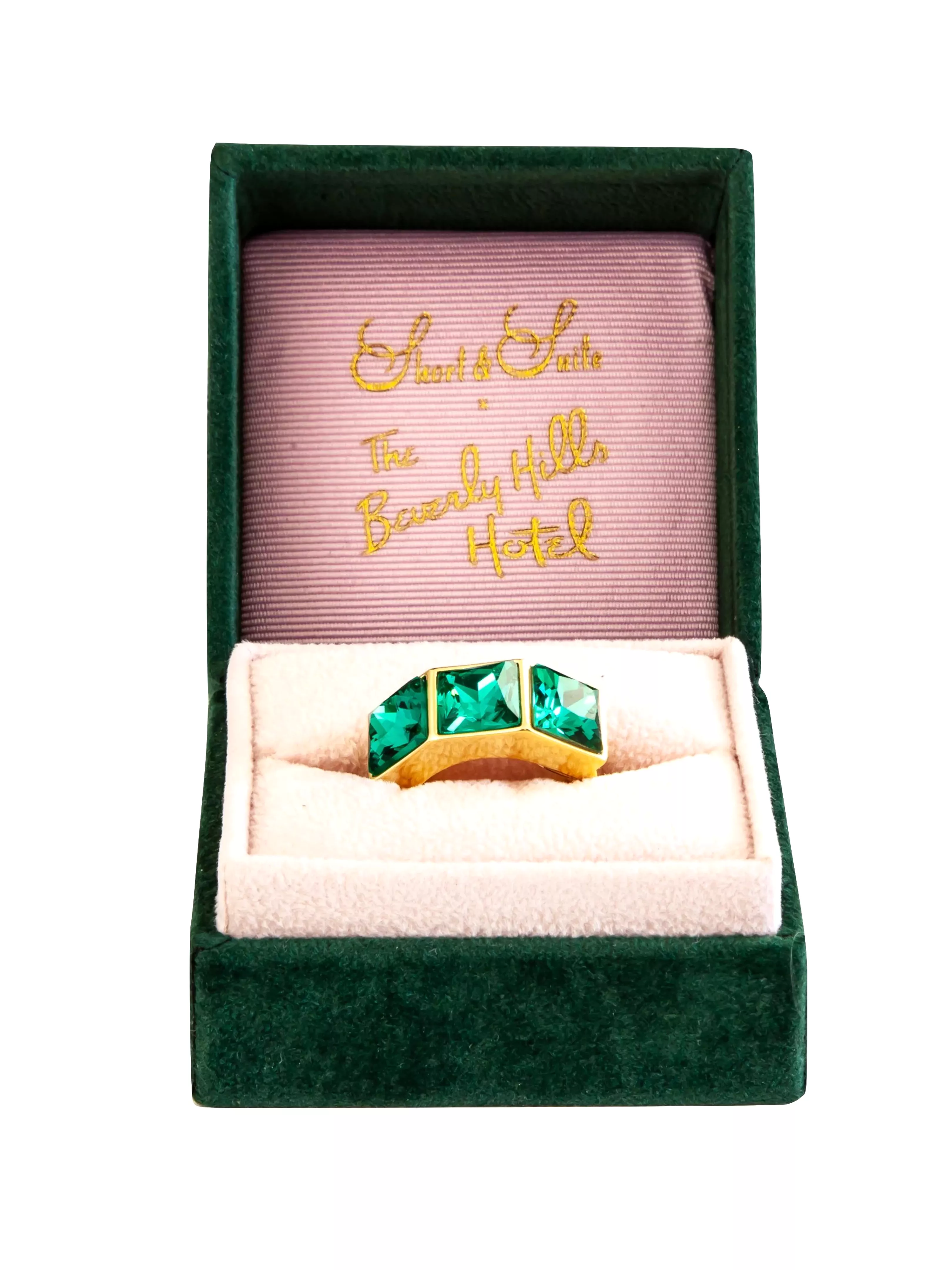 Three Stone Ring Emerald