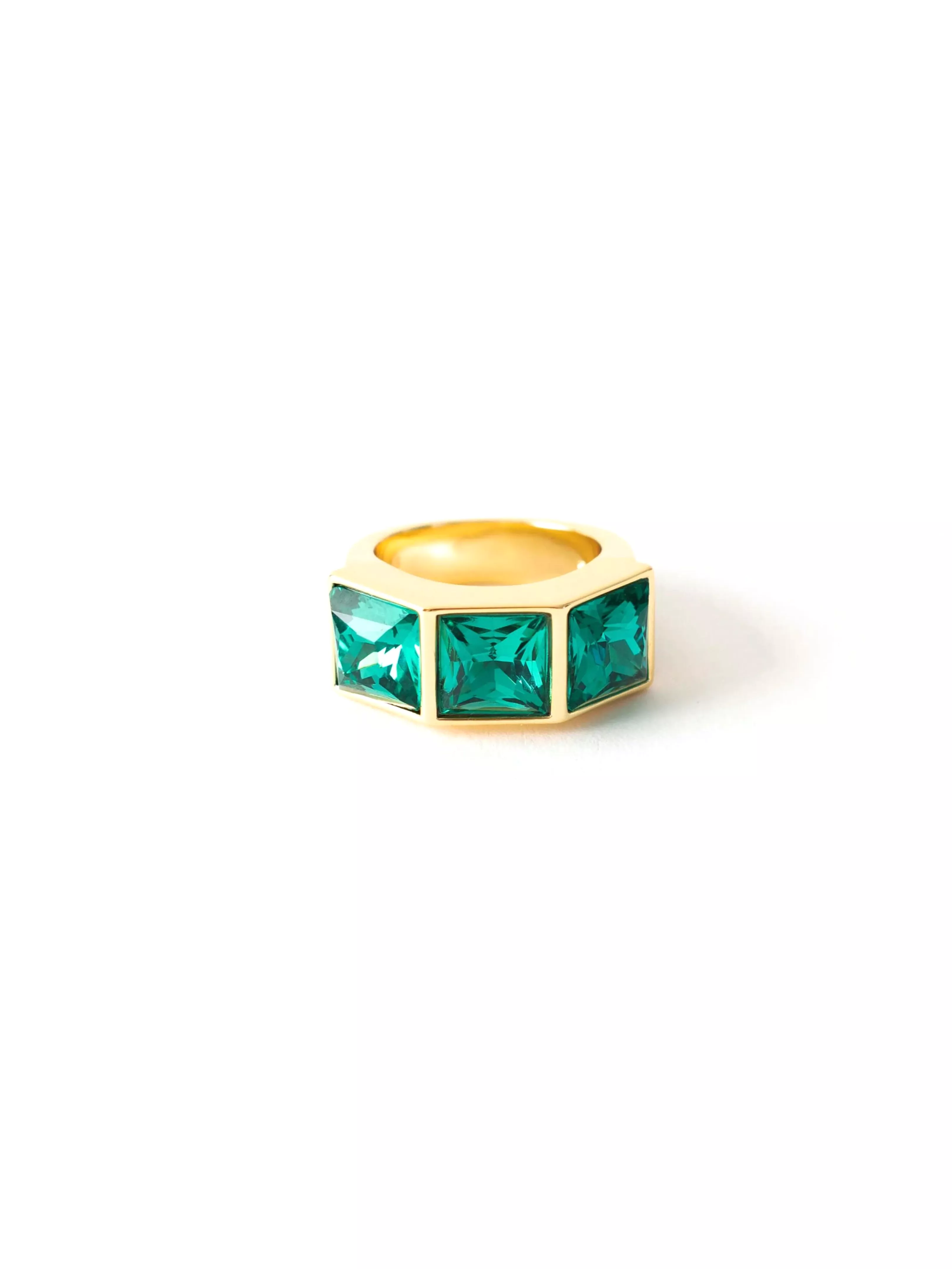 Three Stone Ring Emerald