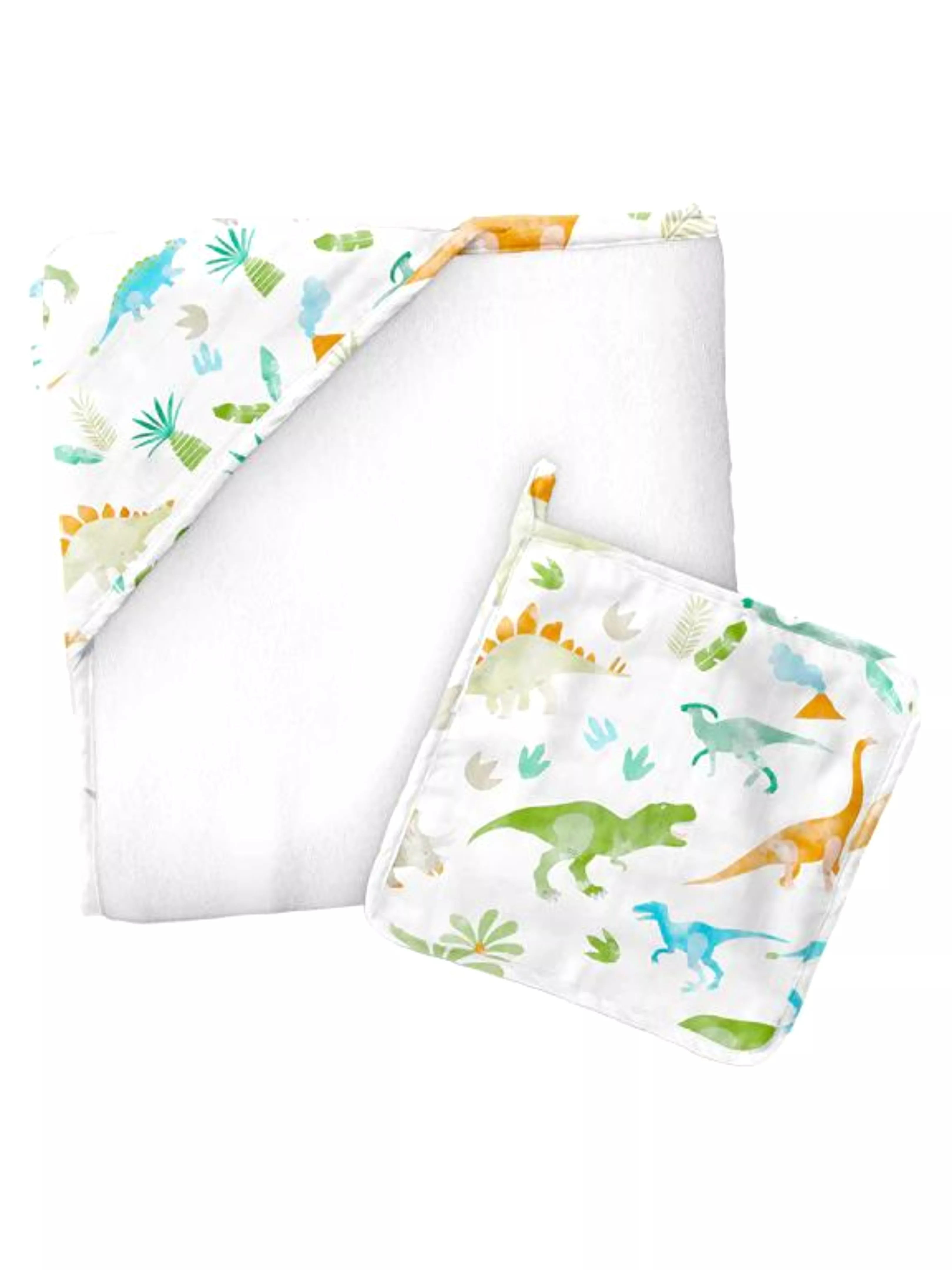 Towel/Washcloth Set - Dino