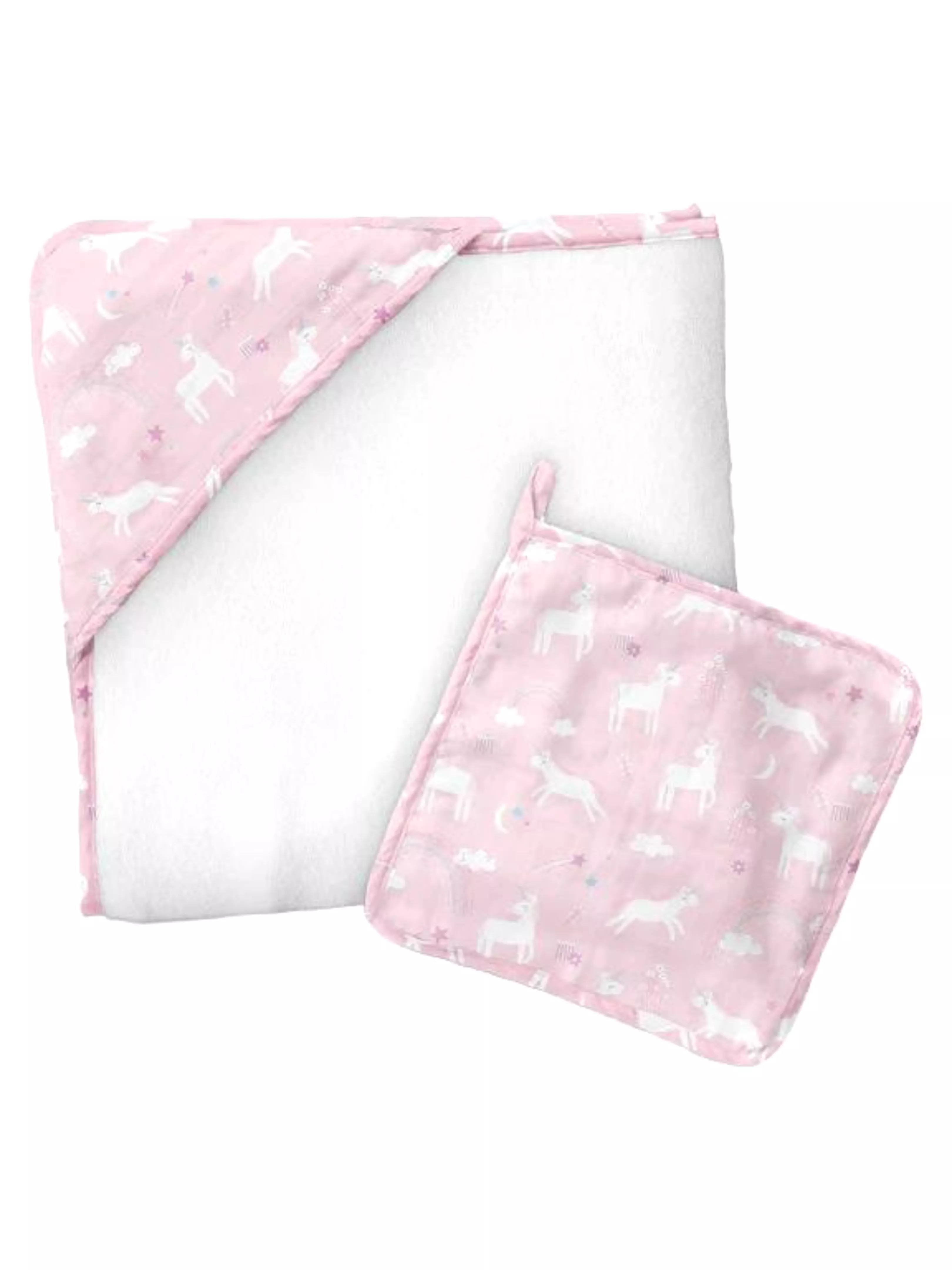 Towel/Washcloth Set - Unicorn