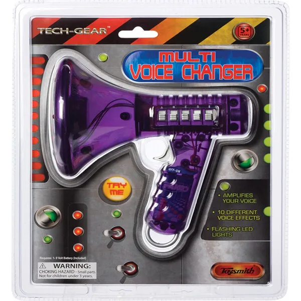 Toysmith Toysmith Tech Gear Multi Voice Changer, Amplifies Voice With 8 Different Voice Effects (Color May Vary)