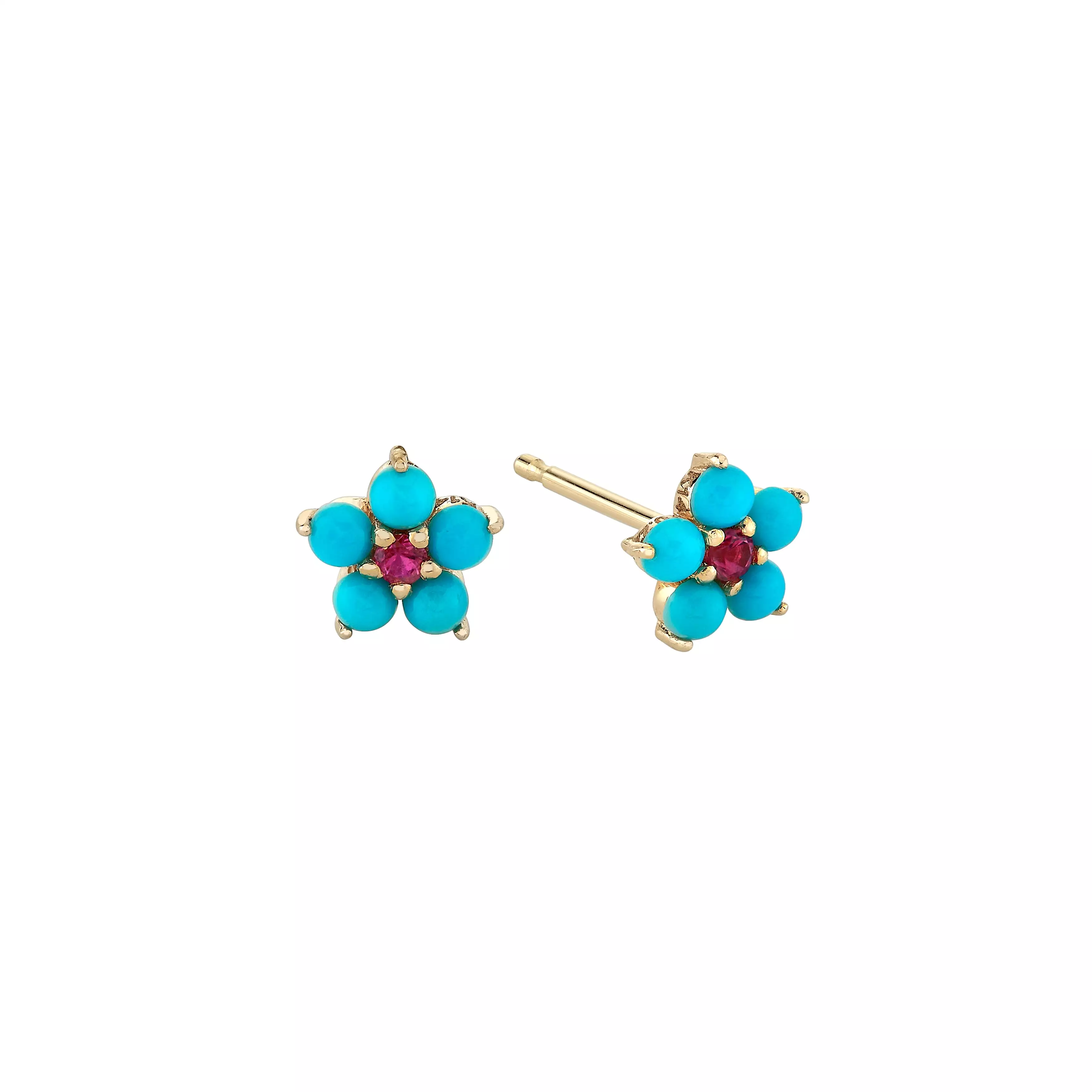 Turquoise and Tourmaline Aurora Studs