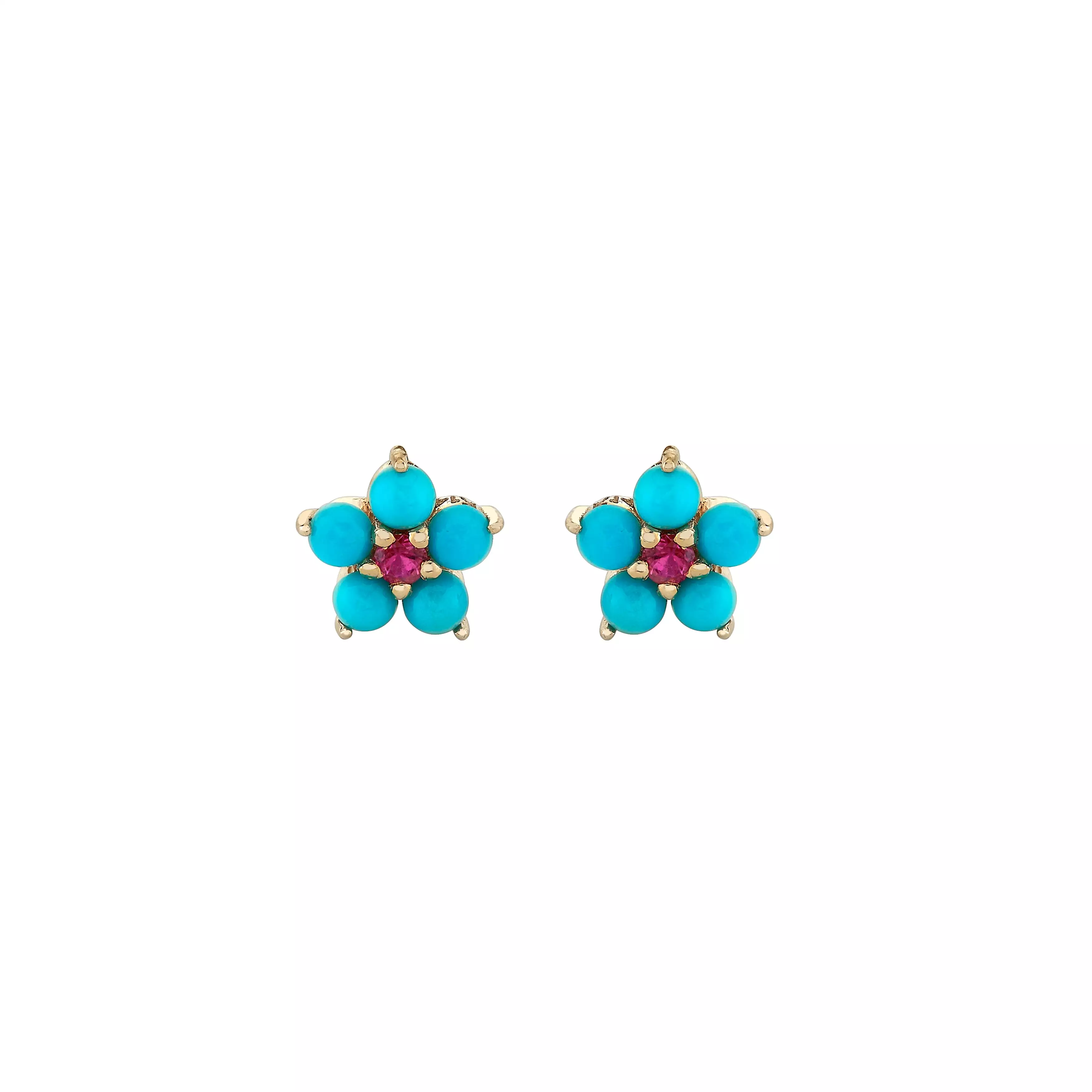 Turquoise and Tourmaline Aurora Studs