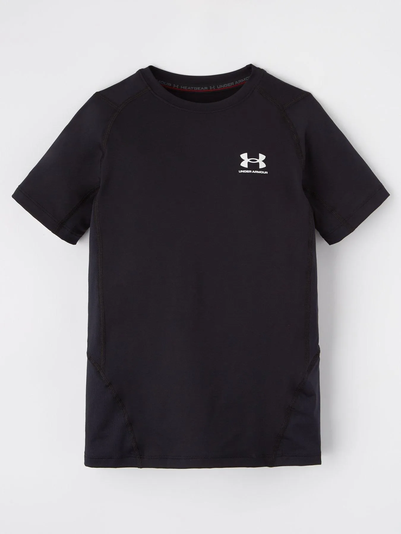 UNDER ARMOUR Junior Boys Heat Gear Armour T-Shirt - Black/White