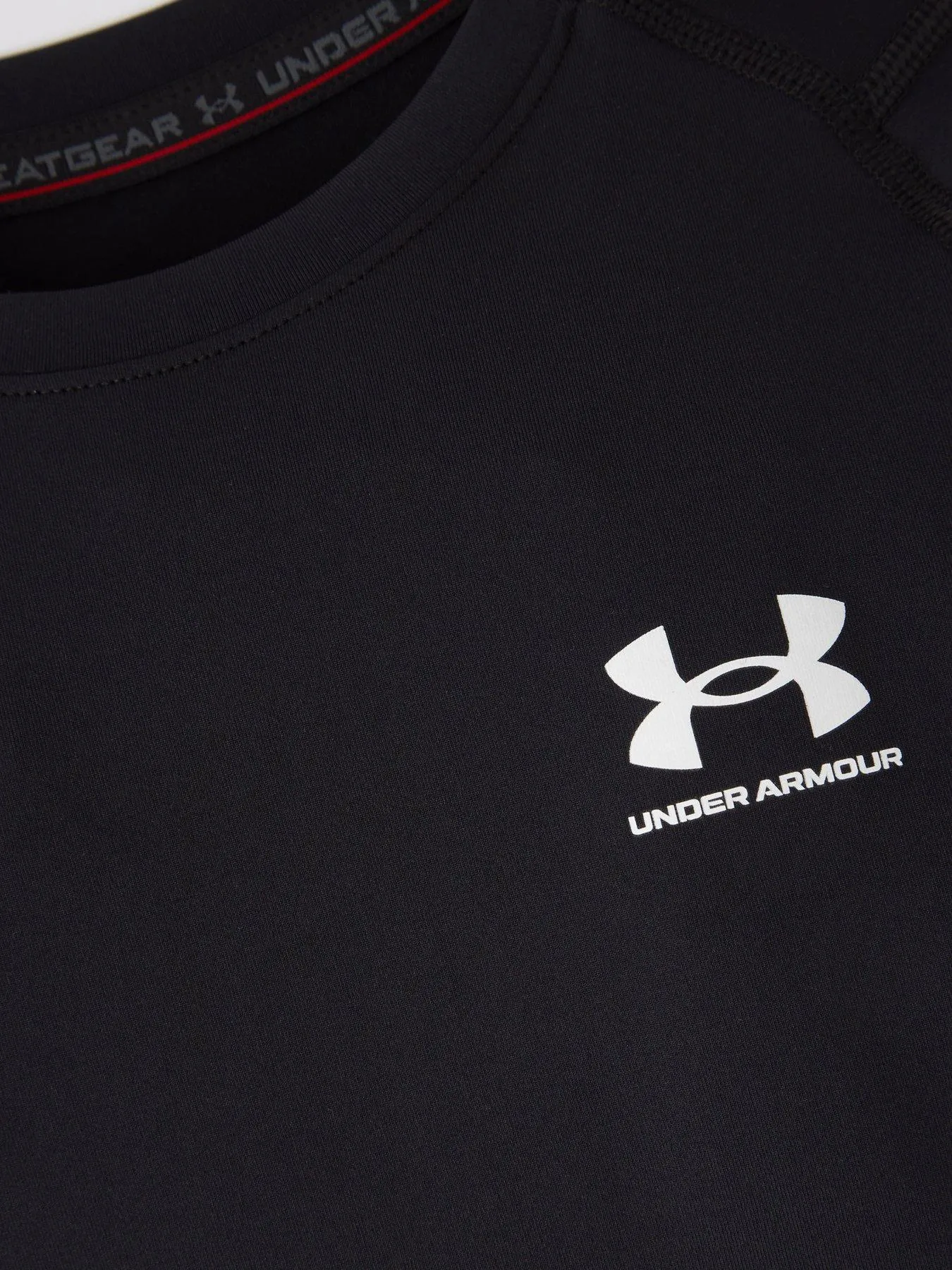 UNDER ARMOUR Junior Boys Heat Gear Armour T-Shirt - Black/White