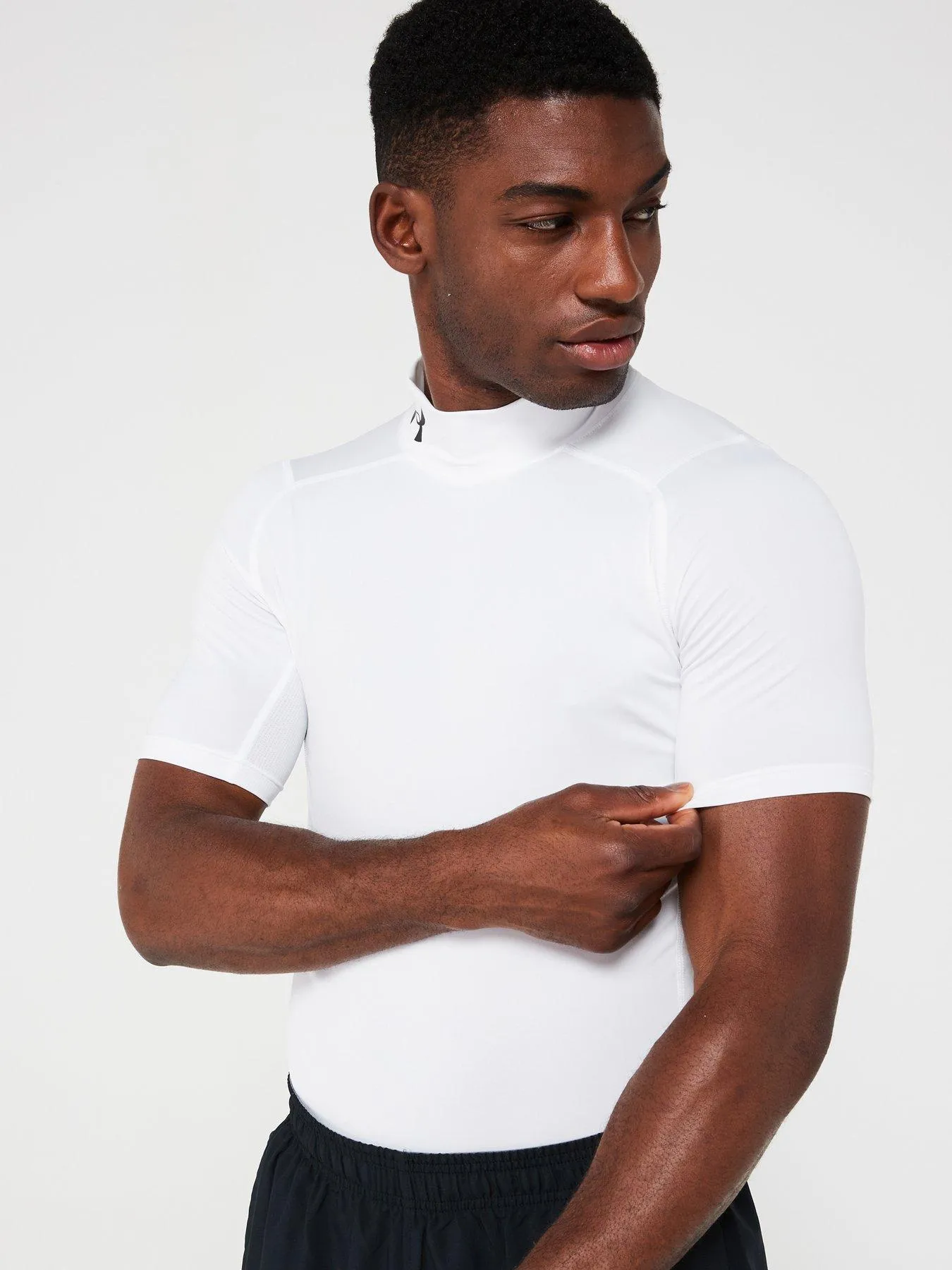 UNDER ARMOUR Mens Training Heat Gear Armour Comp Mock Top - White