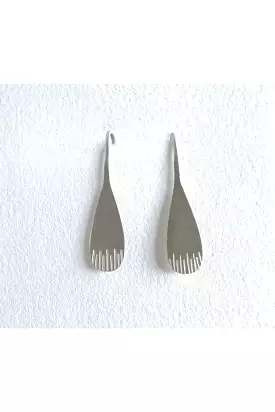 Via Smith - Fine Lines Spoon Earrings - Sterling Silver