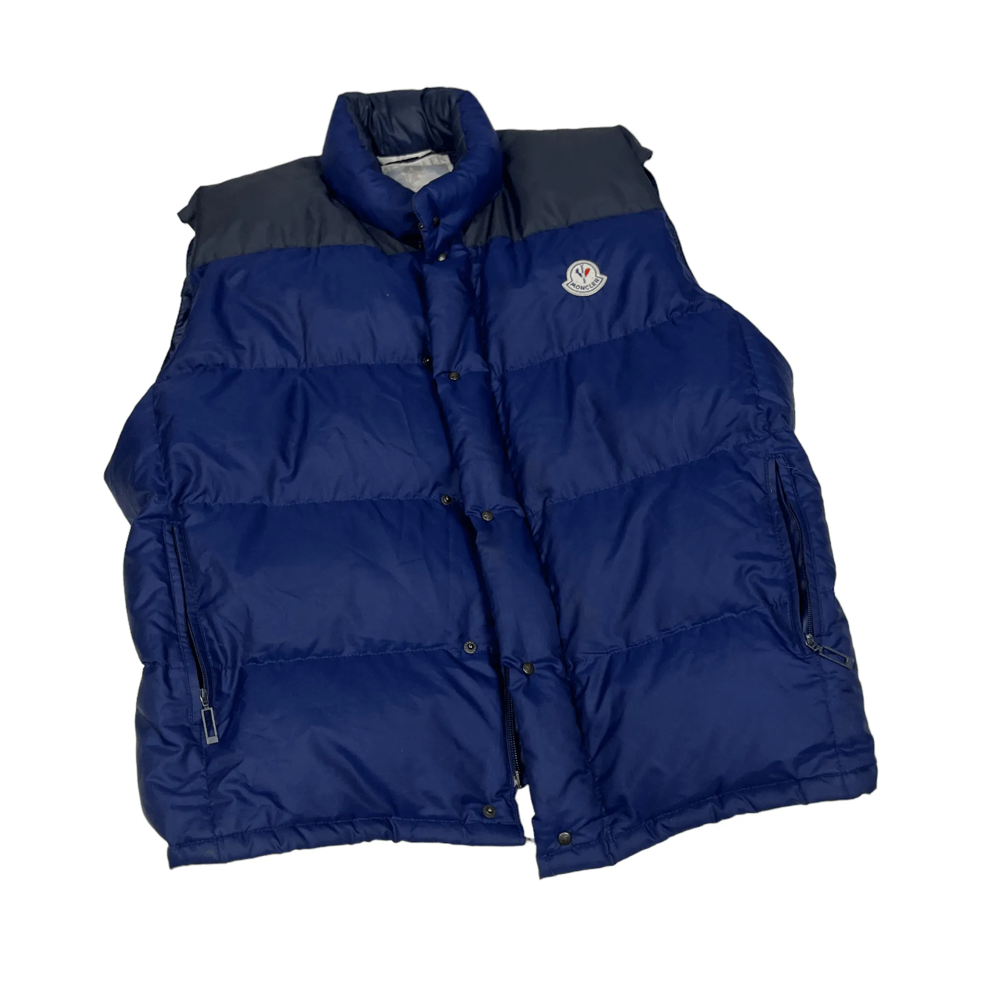 Vintage 90s Navy Blue Moncler Puffer Gilet - Extra Large