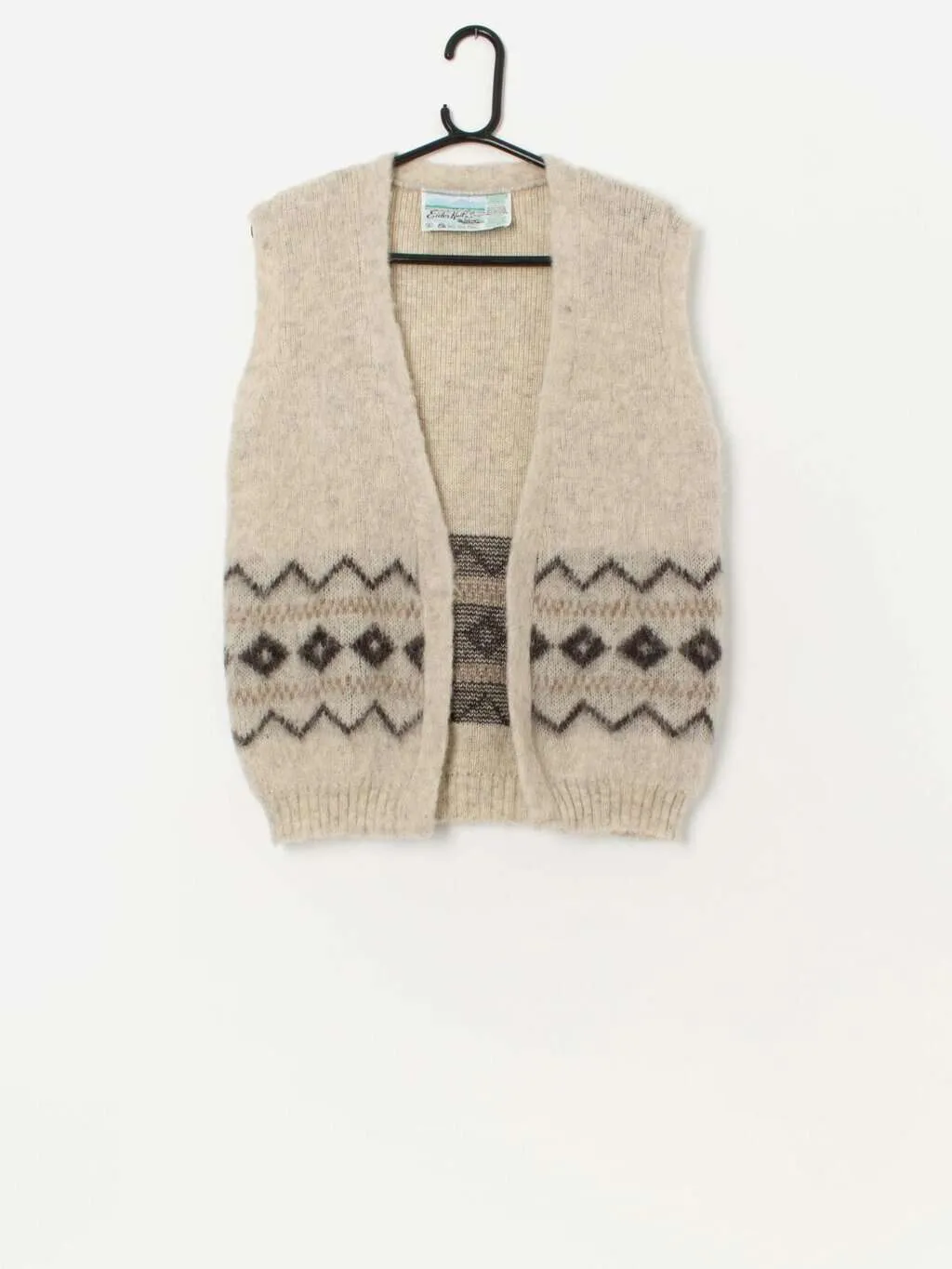 Vintage knitted wool vest by Eiden Knit – Medium