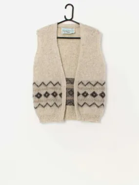 Vintage knitted wool vest by Eiden Knit – Medium