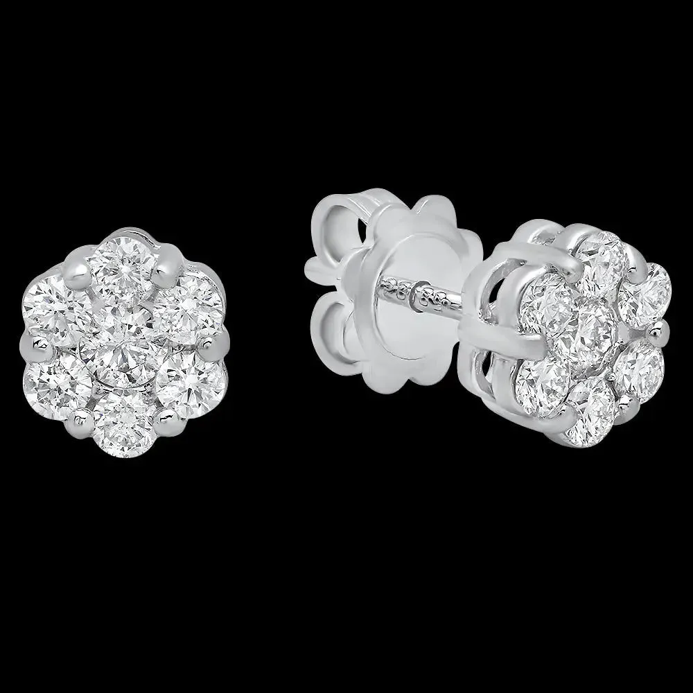 Winter Love Diamond Stud Earrings