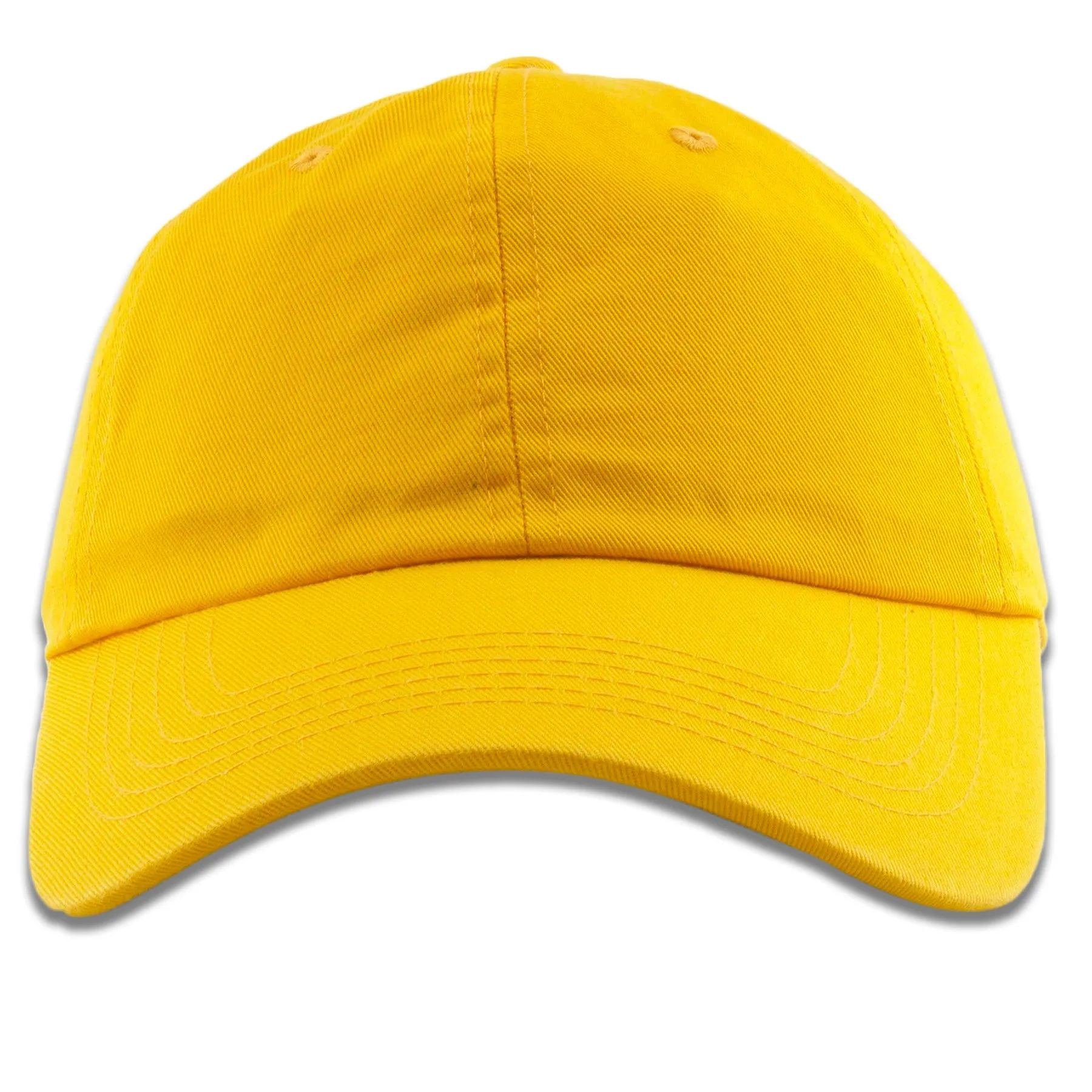 Yellow Blank Adjustable Dad Hat