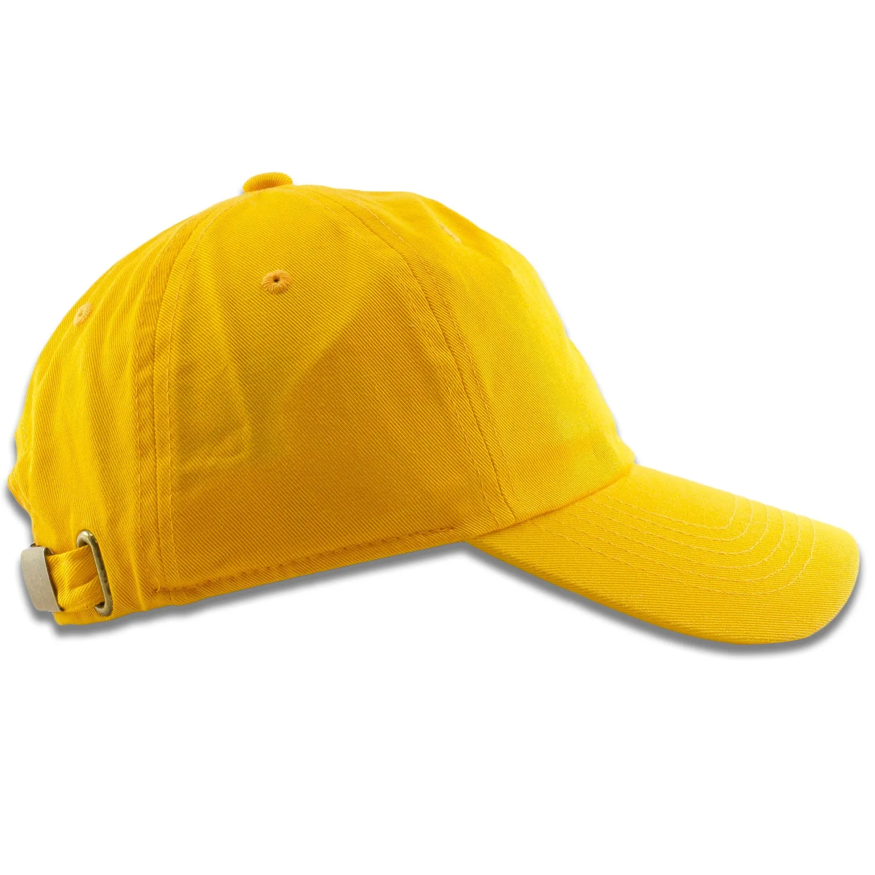 Yellow Blank Adjustable Dad Hat